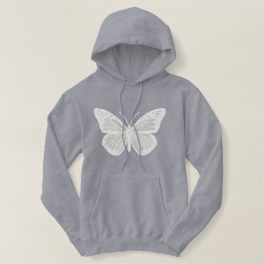 butterfly embroidered hoodie