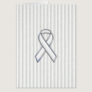 White on White Ribbon Awareness Stripes