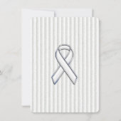 White on White Ribbon Awareness Stripes (Front)