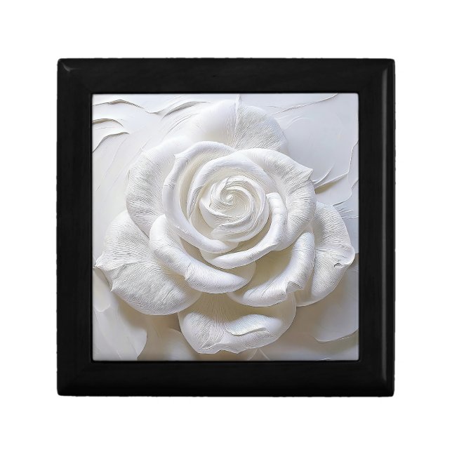White On White - Sculpted Rose Gift Box (Front)