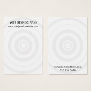 White on White Target Earring Holder Display Card