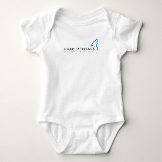 White Onzie, logo with slogan in front Baby Bodysuit