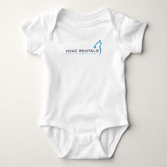 White Onzie, logo with slogan in front Baby Bodysuit (Front)
