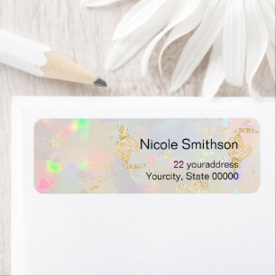 white opal background labels
