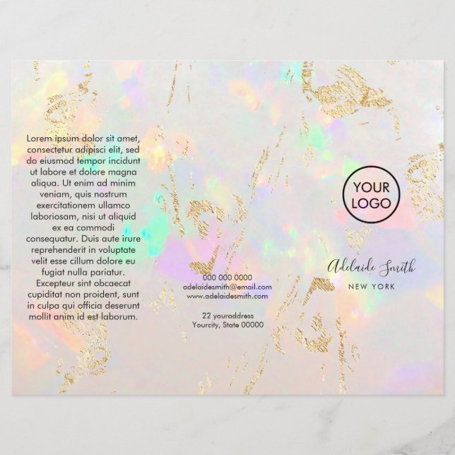 white opal brochure (Front)