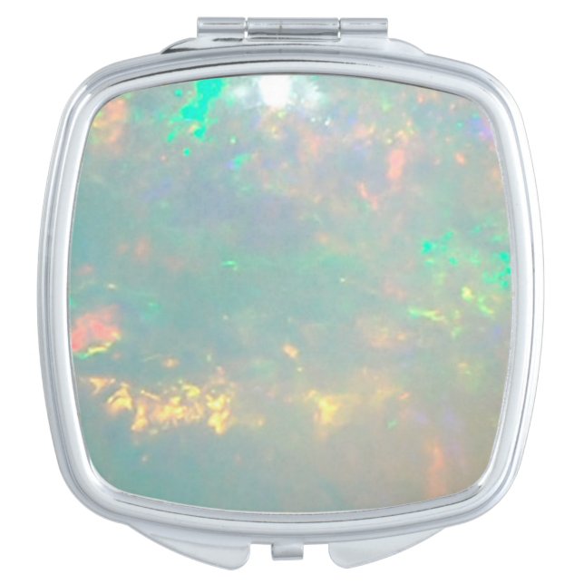 White Opal Compact Mirror (Front)