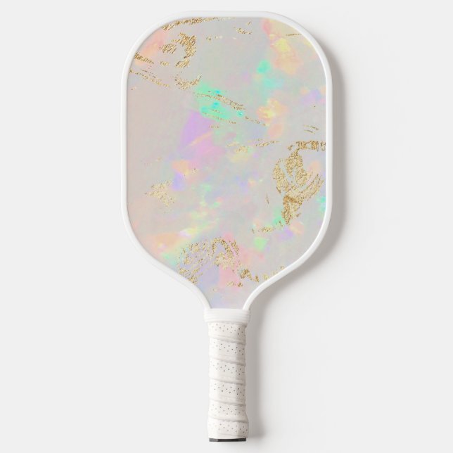 white opal effect pickleball paddle (Front)