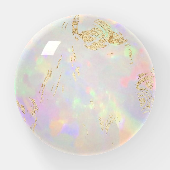 white opal paperweight (Front)
