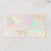 white opal thank you business card (Back)