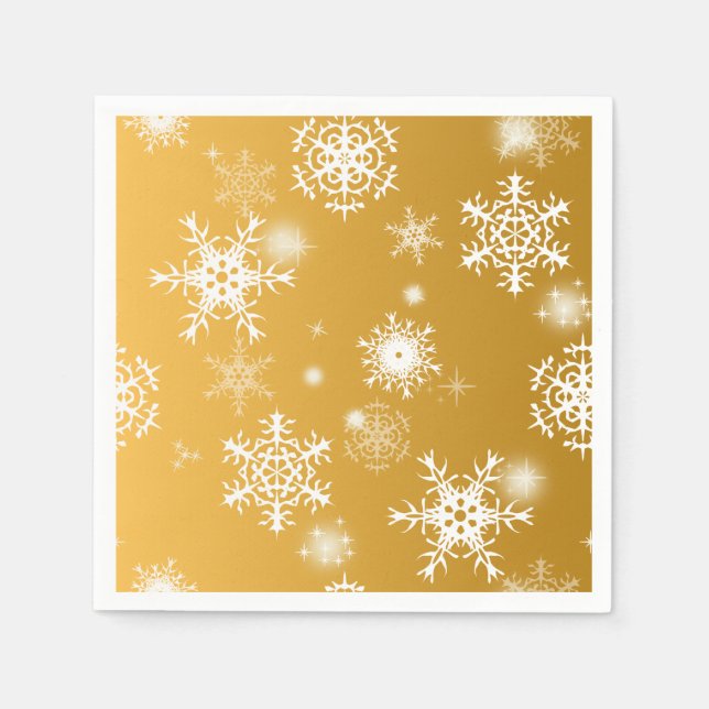 White openwork snowflakes.  napkins (Front)