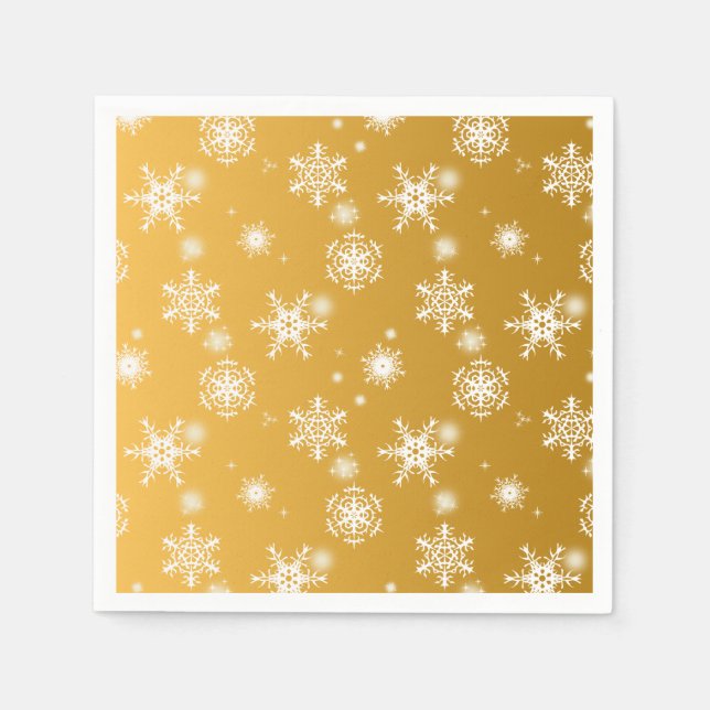 White openwork snowflakes.  napkins (Front)