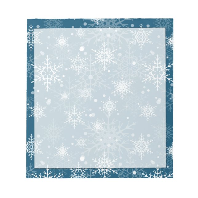 White openwork snowflakes notepad (Front)