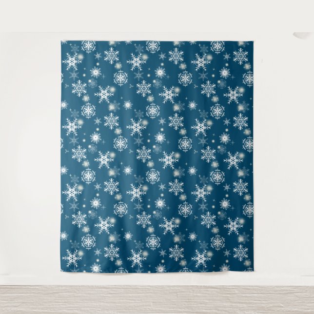 White openwork snowflakes. tapestry (Front)
