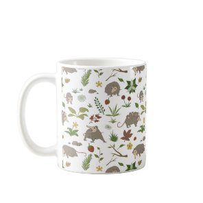 White Opossum Light Cottagecore Woodland Gift Coffee Mug
