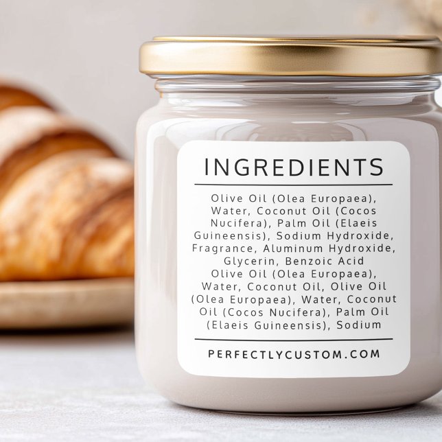 White or any color ingredient list product label (White or any color ingredient list product label)