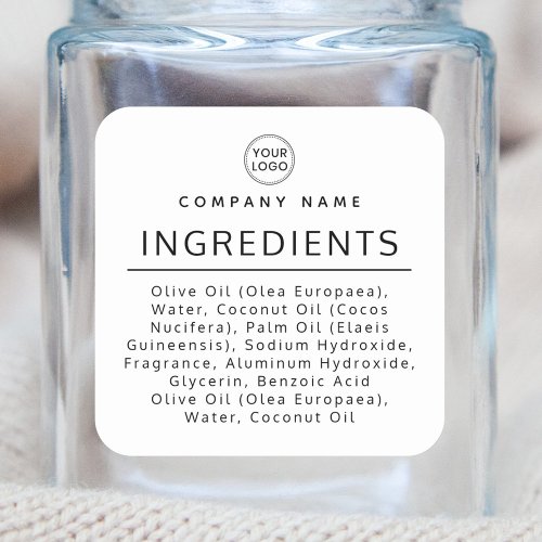White or any color ingredient list product label