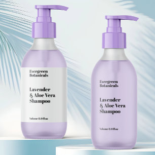 White or Clear Cosmetics Bottle Label 2.75" x 6"