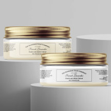 White or Clear Cosmetics Jar Label 1" x 7"