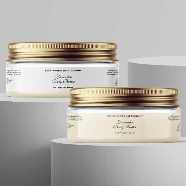 White or Clear Cosmetics Jar Label 1" x 7" (Creator Uploaded)