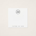 White or custom color logo earring display card White or custom color logo earring display card