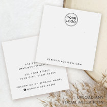 White or custom color logo earring display card