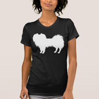 White (Or Other Color) Phalène Dog Silhouette T-Shirt