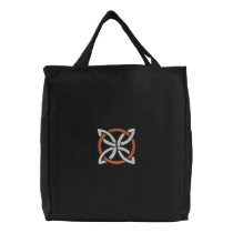 White & Orange Celtic Irish Knotwork Design 3