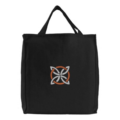 White & Orange Celtic Irish Knotwork Design 3