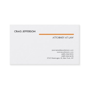 White Orange Consultant Attorney Lawyer Modern Business Card White Orange Consultant Attorney Lawyer Modern Business Card