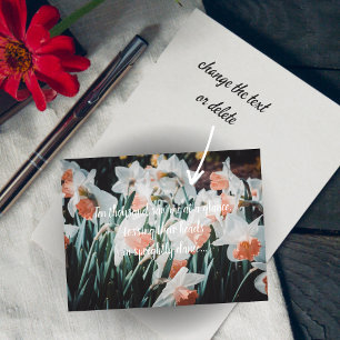 White Orange Daffodils in the Spring Garden Paperweight