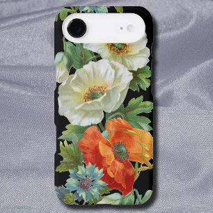 White Orange Poppies Vintage Floral Art iPhone 17 Air Case