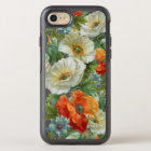 White Orange Poppy Vintage Floral