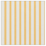[ Thumbnail: White & Orange Striped/Lined Pattern Fabric ]