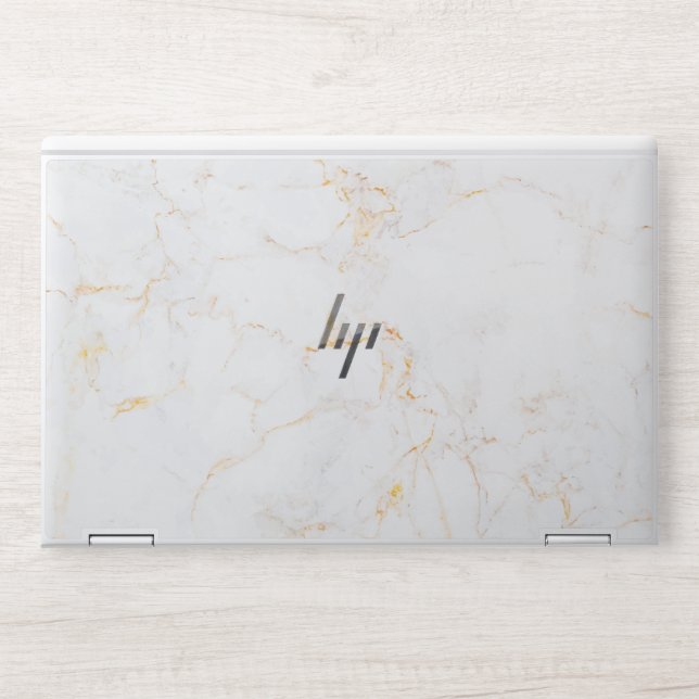 White-orange style HP laptop skin (Front)