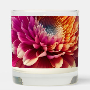 White Orange Yellow Pink Purple Blue Dahlia Flower Scented Candle