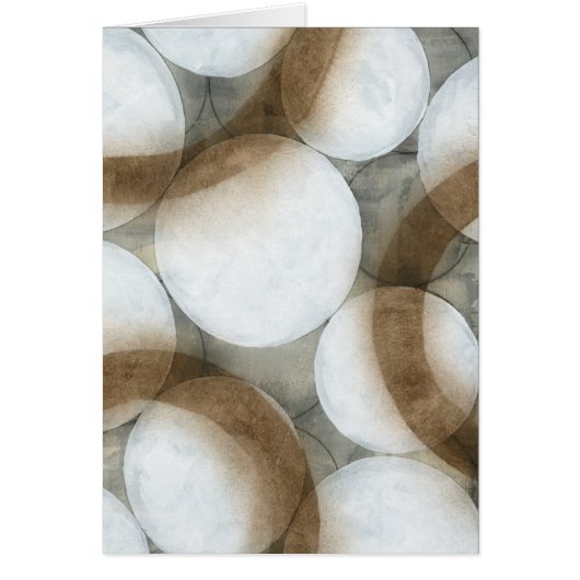 White Orbs & Brown Circles Cards (Front)