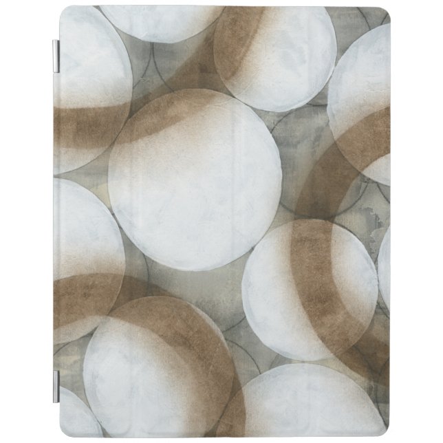 White Orbs & Brown Circles iPad Smart Cover (Front)