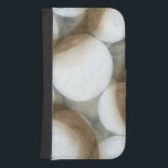 White Orbs & Brown Circles Wallet Phone Case For Samsung Galaxy S4<br><div class="desc">Three brown circles share a canvas with luminous white orbs in this stunning work by Jennifer Goldberger. Bright and fun,  this piece would look great in your home. Order yours today!</div>