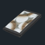 White Orbs & Brown Circles Trifold Wallet<br><div class="desc">Three brown circles share a canvas with luminous white orbs in this stunning work by Jennifer Goldberger. Bright and fun,  this piece would look great in your home. Order yours today!</div>
