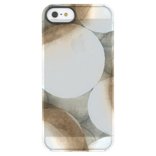 White Orbs & Brown Circles Permafrost iPhone SE/5/5s Case