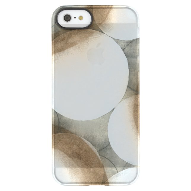 White Orbs & Brown Circles Uncommon iPhone Case (Back)