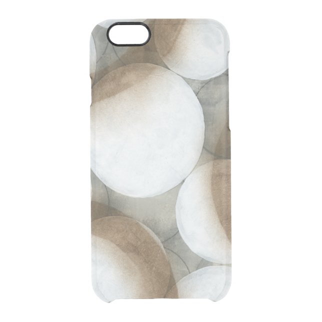 White Orbs & Brown Circles Uncommon iPhone Case (Back)