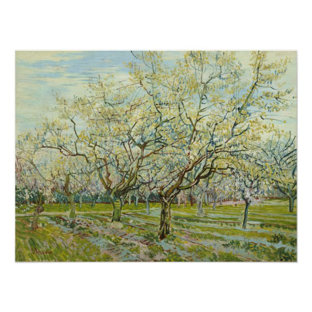 White Orchard by Vincent Van Gogh Poster (Front)