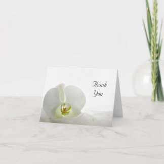 White Orchid and Veil Wedding Bridesmaid Thank You Card
