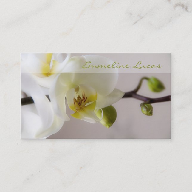 White Orchid • Business Card (Front)