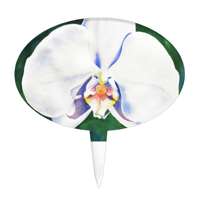 White Orchid Cake Topper (Front)