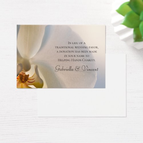 Orchid Elegance Charity Wedding Favor Card Business Card Template