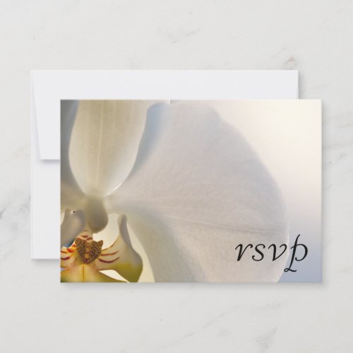 White Orchid Elegance Wedding RSVP Response