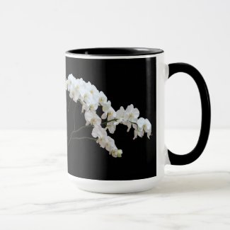 White Orchid Elegant Coffee Cups