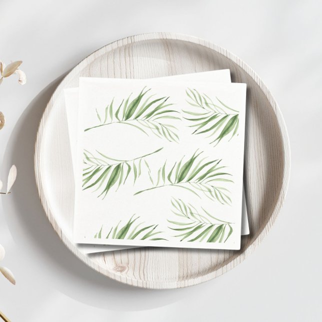 White Orchid | Elegant Tropical Bridal Shower Napkins (Creator Uploaded)